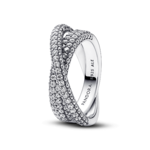 Pandora Timeless PavÃ© Crossover Dual Band Ring