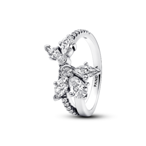Pandora Sparkling Asymmetrical Herbarium Cluster Ring