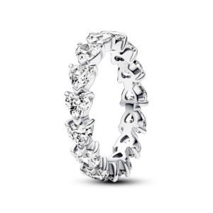 Pandora Row of Hearts Eternity Ring