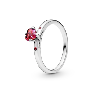 Pandora Sparkling Red Heart Ring