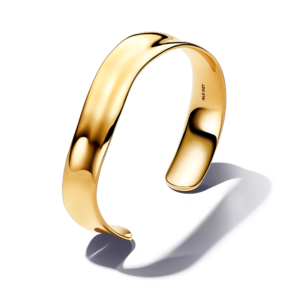 Pandora Organically Shaped Broad Open Bangle