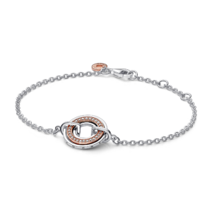 Pandora Signature Two Two-tone Logo & PavÃ© Chain Bracelet