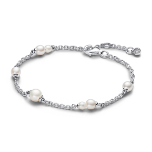 Pandora Treated Freshwater Cultured Pearl Station Chain Bracelet