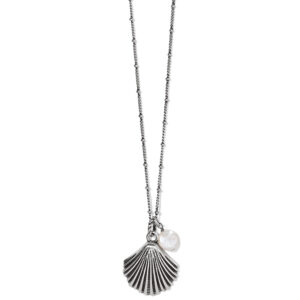 Silver Shells Pearl Necklace