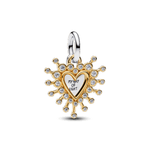 Pandora Radiant Heart Double Dangle Charm