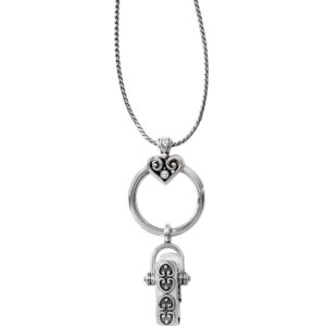 Brighton, Alcazar Charm Badge Clip Necklace
