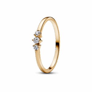 Pandora Era 14k Gold Lab-grown Diamond Triple Stone Ring