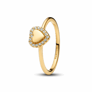 Engravable Heart Halo Ring