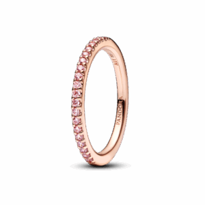 Sparkling Pink Band Ring