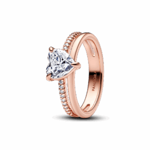 Double Band Heart Ring