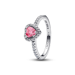Elevated Pink Heart Ring