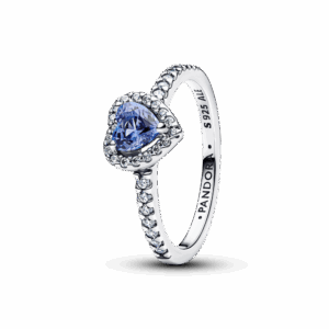 Sparkling Elevated Heart Ring