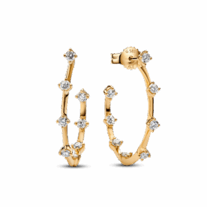 Pandora Era Lab-Grown Diamond Station Hoop Earrings