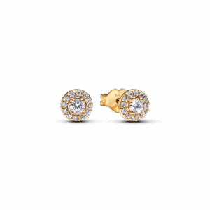 Round PavÃ© Halo Stud Earrings
