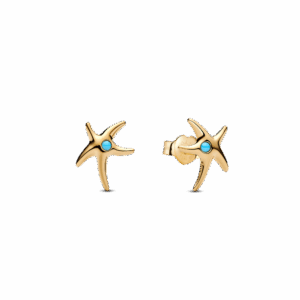 Starfish 14k gold-plated stud earrings