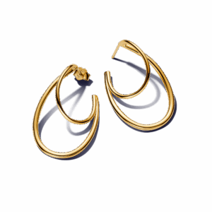 Organically Shaped Double Hoop Earrings