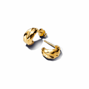 Rippled Open Hoop Earrings