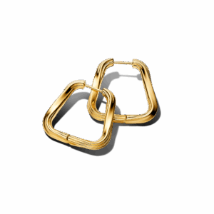 Twisted Triangle Large Hoop Earrings