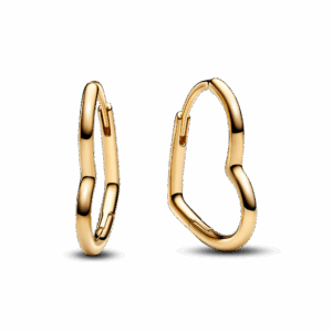 Asymmetrical Heart Hoop Earrings