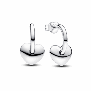 Heart Open Hoop Earrings