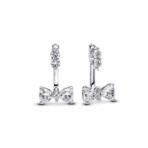 Sparkling Bow Drop Earrings