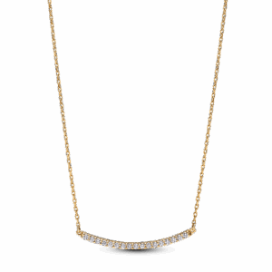 Pandora Era 14k Gold Lab-grown Diamond PavÃ© Bar Necklace