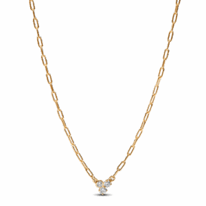 Pandora Era Lab-Grown Diamond Cluster Paperclip Chain Necklace