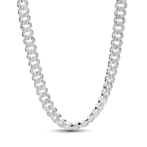 Pavé Cuban Chain Necklace