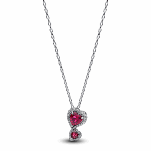 Red Halo Hearts Pendant Necklace