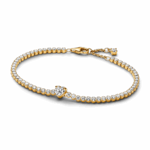 Sparkling Heart Tennis Bracelet
