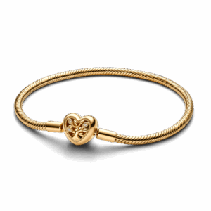 Family Tree Heart Clasp Snake Chain Bracelet