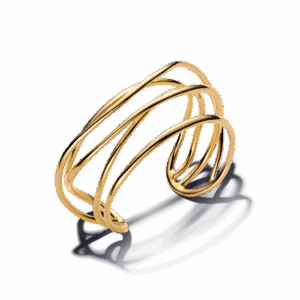 Organically Shaped Wired Open Bangle