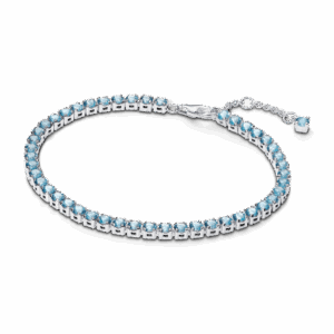 Sparkling Light Blue Tennis Bracelet
