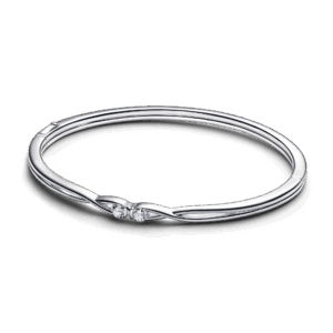 Pandora Infinite Sterling Silver Double-Facing Lab-grown Diamond Bangle