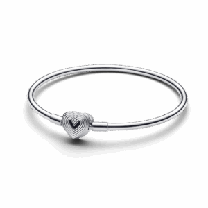 Radiating Heart Clasp Bangle