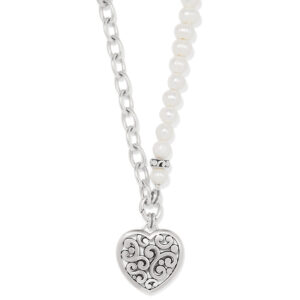 Brighton, Contempo Heart Pearl Charm Necklace