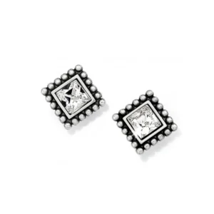 Brighton, Sparkle Square Mini Post Earrings