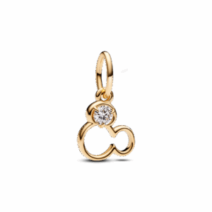 Pandora Disney Mickey Mouse Silhouette Lab-Grown Diamond Dangle Charm