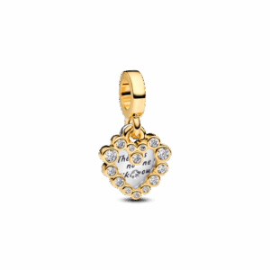 Pandora Sparkling Heart Double Dangle Charm