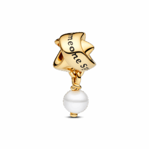 Pandora Treated Freshwater Cultured Pearl Ribbon Charm