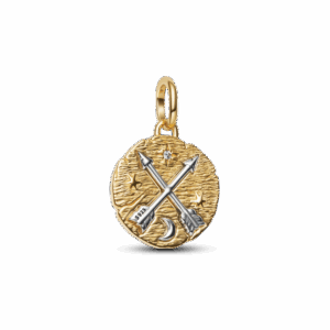 Pandora Crossing Arrows Medallion Charm