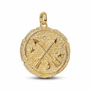 Pandora Crossing Arrows Oversized Medallion Charm