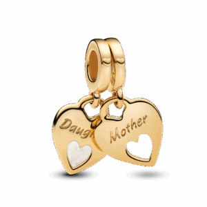 Pandora Double Heart Split Dangle Charm