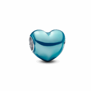 Pandora Metallic Sky Blue Heart Charm
