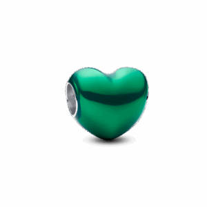 Pandora Metallic Green Heart Charm