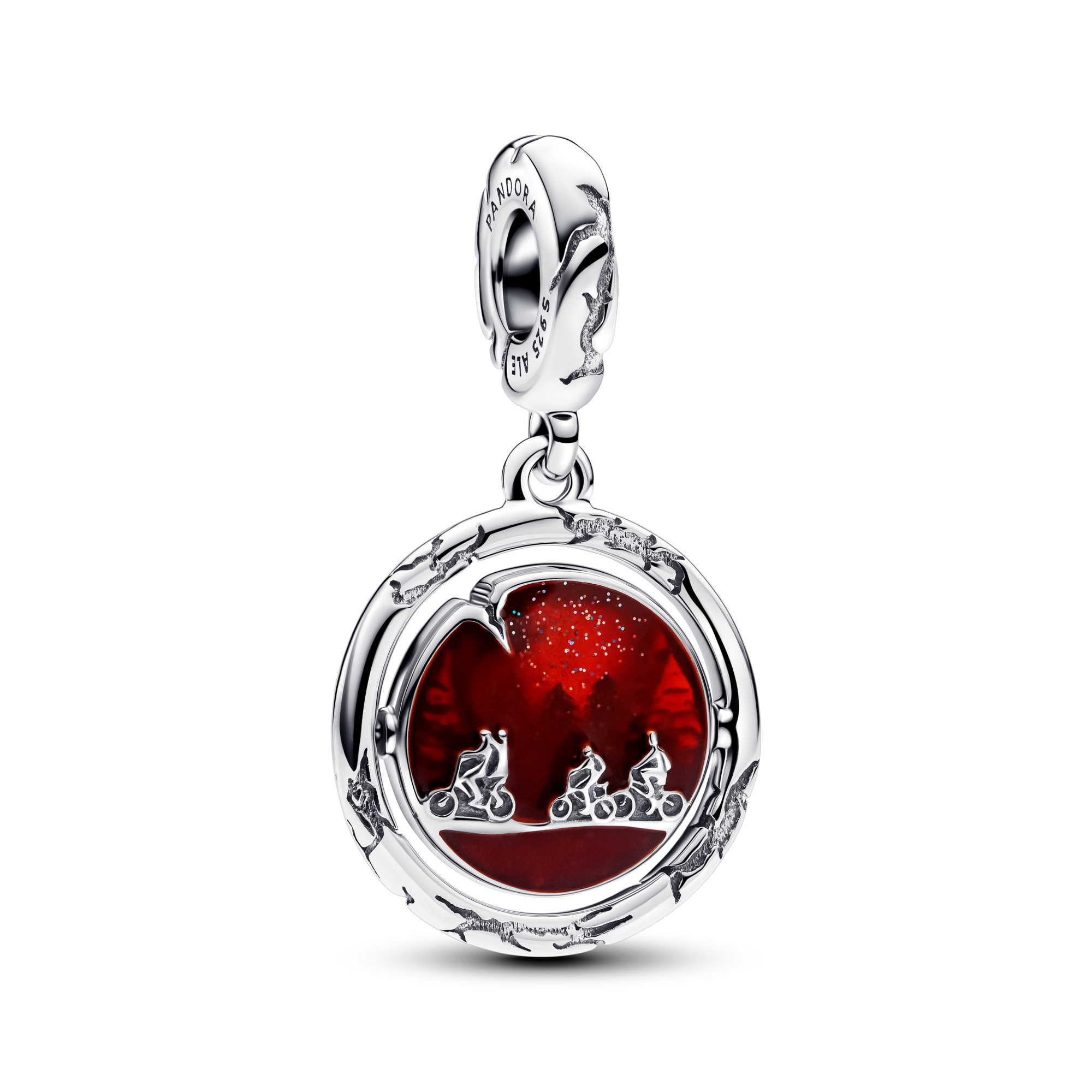 Pandora Disney３点ストレンジャーシングスチャーム Pandora Stranger Things Glow-in-the-dark Upside Down Dangle Charm
