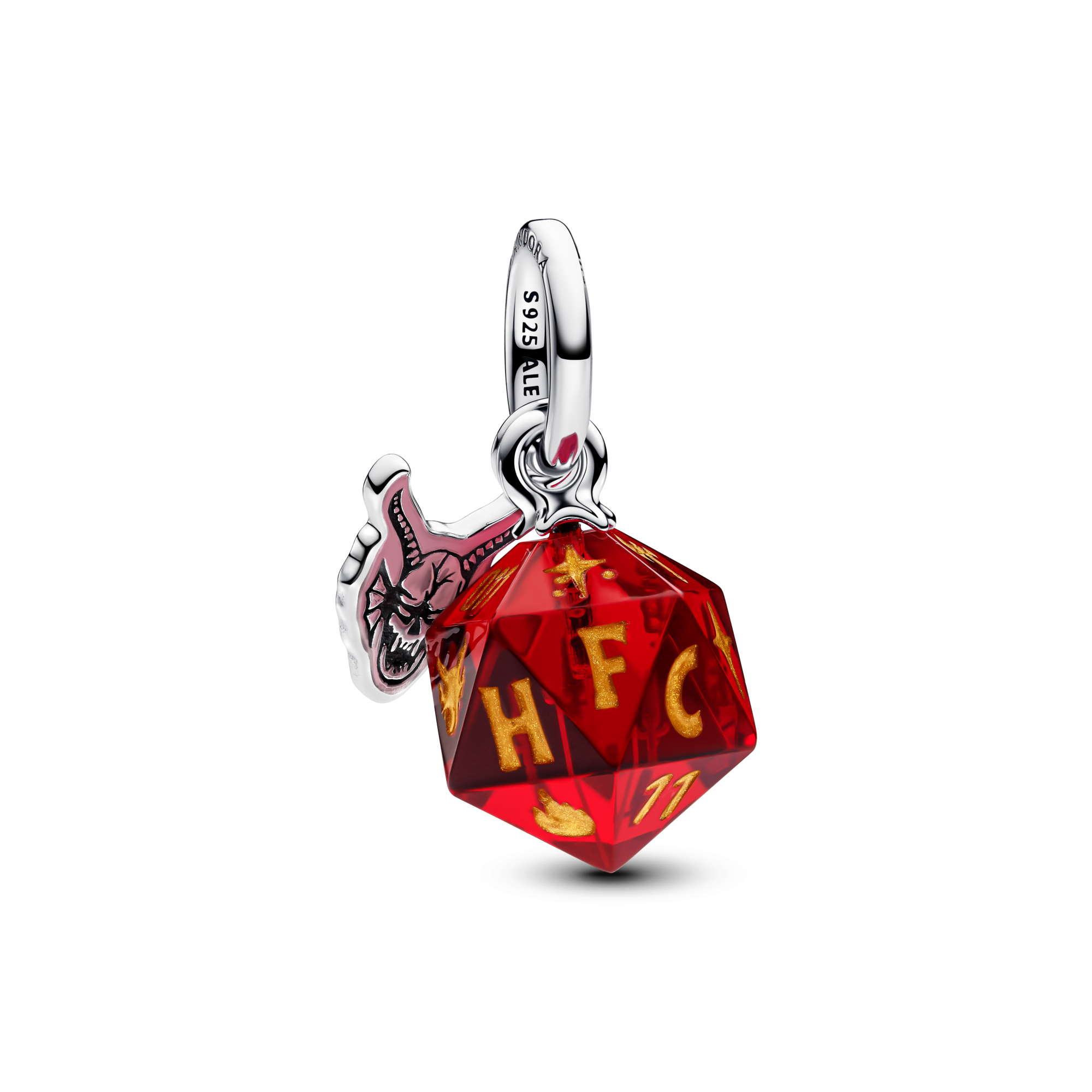 Pandora Disney３点ストレンジャーシングスチャーム Pandora Stranger Things Hellfire Club Dice Dangle Charm | Maren's