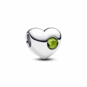 Pandora Engravable Spring Green Stone Heart Charm