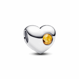 Pandora Engravable Honey Stone Heart Charm