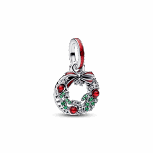 Pandora Holiday Wreath Double Dangle Charm
